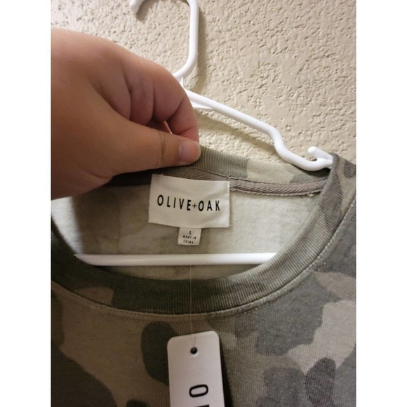 NWT Olive + Oak Olive Camo Long Sleeve Size Large - Picture 2 of 5